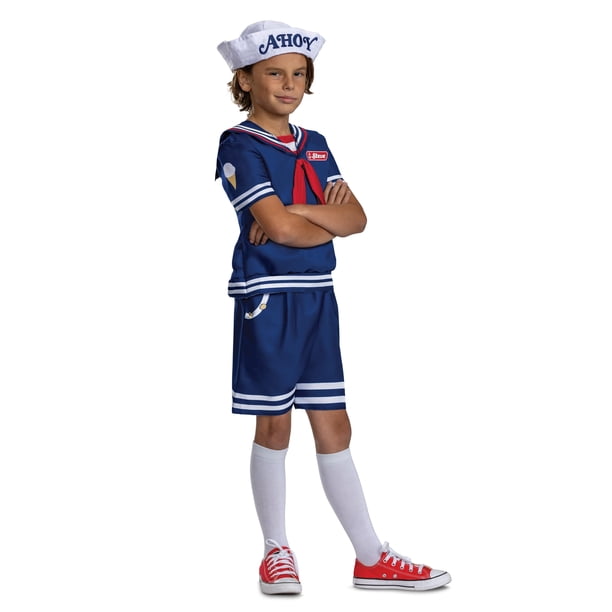 Disfraz de Steve Scoops Ahoy Stranger Things para niños de 7 a 8 años