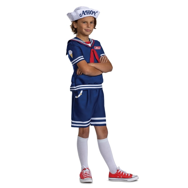Disfraz de Steve Scoops Ahoy Stranger Things para niños de 7 a 8 años