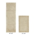 thumbnail image 2 of Better Trends 2 Piece Premium Bathroom Rug Set 100% Cotton Soft Tufted Reversible Bath Rug Water absorbent Bath Mat Ideal for Bathroom Shower and Tub Use, Edge Collection Sand (21" x 34" | 20" x 60"), 2 of 5