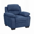 thumbnail image 5 of Modern Blue Textured Fabric Single Chair 37"x35.5"x35"H with Solid Wood Frame, 5 of 10