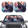 thumbnail image 2 of Gukieu Dramatic Shark Attack Print Car Windshield Sun Visor, Foldable Anti-UV Car Sun Visor Suitable for Vans, Trucks Car Accessories-Small, 2 of 6