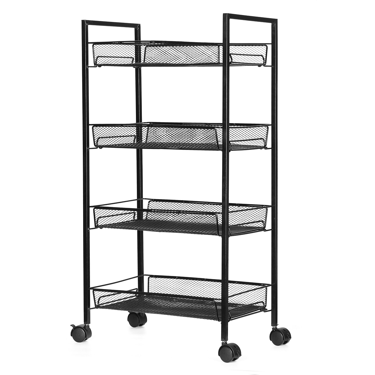 3/4Tier Shelf Rolling Cart Gap Kitchen Slim Slide Out Storage Tower