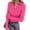 Hot Pink, variant on Kamentoy Women's V Neck Polo Shirts Long Sleeve Collared Business Fall Tunic Tops, Casual Ladies Polo, Knit Tee, Trendy Work Outfits, Golf Shirts