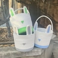 thumbnail image 5 of WMGHA Easter Bunny Basket Tote Bag Easter Rabbit Candy Gift Storage Bucket Toys Bucket Tote 13x13 Storage Organizer,Easter Basket Stuffers For Adults,Easter Decorations For Tree, 5 of 7
