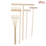 5Pcs Bamboo Zen Garden Rake Meditation Tools Home Decor Relaxation Handcraf WA