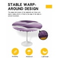 thumbnail image 2 of nqOlkjepod Purple Ombre Round Tablecloth, Fitted Table Cover with Elastic for 36"-44" Round Tables, Modern Geometric Moire Abstract Art Table Cloth Outdoor Dinning Party Waterproof Tablecloths, 2 of 6