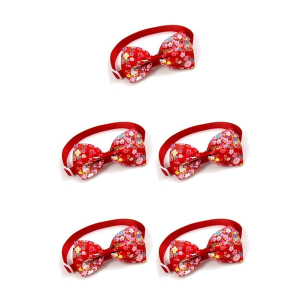 Billuyoard Collar de perro pajarita ajustable accesorios para mascotas decoraciones cachorro impreso impreso 5Conjunto