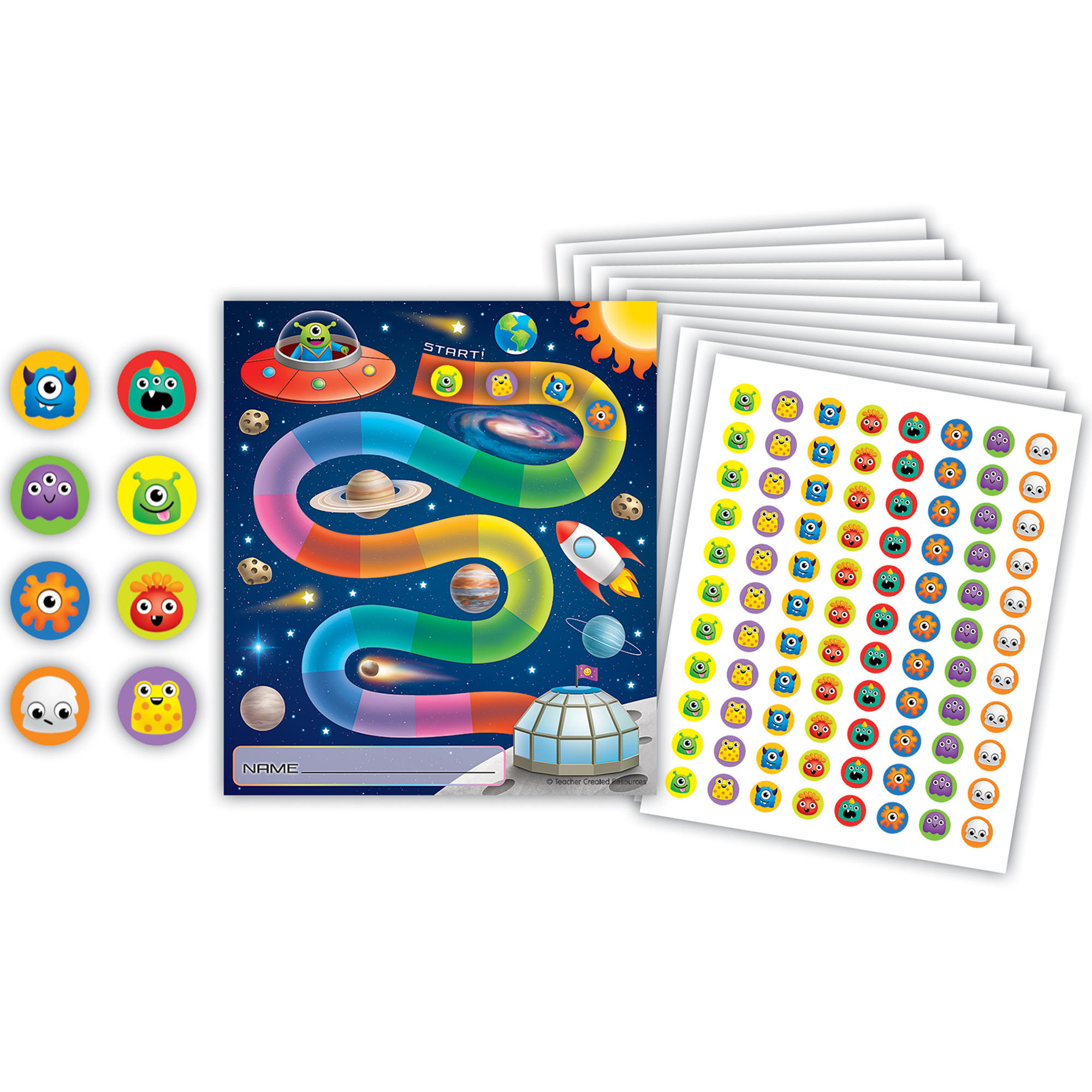 Teacher Created Resources Out of this World Reward Trackers with Stickers, 3 Packs