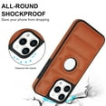 thumbnail image 2 of Logo Visible Compatible with iPhone 12 Pro Max Case, Elegant Vintage Vegan PU Leather Ultra Slim Business Shockproof Protective Anti-fall Thin Fit Phone Case Cover for iPhone 12 Pro Max, Brown, 2 of 6