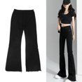 thumbnail image 4 of Pantalones ajustados largos negros para mujer Nikou, 4 of 9