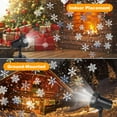 thumbnail image 5 of 2 PACK Christmas Snowflake Projector Lights, Waterproof Led Snowfall Projector Lights for Xmas Holiday Party House Garden Patio Indoor Outdoor Landscape Decoration (White Snow), 5 of 12