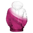 thumbnail image 4 of TFEOQRY Men's Hooded Sweatshirts Light and Shadow Design Printed Pullover Long Sleeve Hooded Tops Sweatshirt Hot Pink, 4 of 6