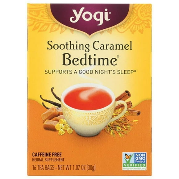 Yogi Tea - Caramel Apaisant pour le Coucher, 16 Sachets, 1.1 oz