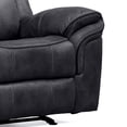 thumbnail image 4 of Furniture of America Gordon Modern Faux Leather Manual Recliner Chair with Glider, Black, 4 of 5