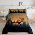 thumbnail image 2 of Castle Fairy Kids Teenagers Animal Deer Twin Comforter Sets,Jungle Wildlife Bedding Set, 2 of 8