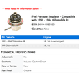 thumbnail image 2 of Fuel Pressure Regulator - Compatible with 1991 - 1994 Oldsmobile 98 1992 1993, 2 of 2
