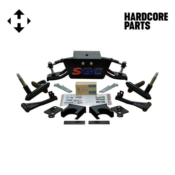Hardcore Parts 6” Heavy Duty Double A-Arm Suspension Lift Kit for Club Car DS Golf Cart (2004.5-Up)
