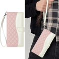thumbnail image 5 of Quilted Wallet Case for Google Pixel 9 with RFID Blocking Slots & Wrist Strap Stand Cover Pink, 5 of 5