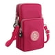 thumbnail image 1 of Nylon Mini Celular Con Bolso Billetera Correa Ajustable para Mujeres (rosa) Rojo, 1 of 9