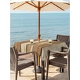 thumbnail image 3 of Outdoor Tablecloth with Umbrella Hole for Patio/Picnic/Party/Camping, Brown Khaki Wooden Waterproof Table Cloth Square Cover Washable, Vintage Farmhouse Retro Art (60"x 60"), 3 of 8