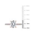 thumbnail image 2 of Everly Women's Created Moissanite and Diamond 14K Rose Gold Engagement Ring, 2 of 6