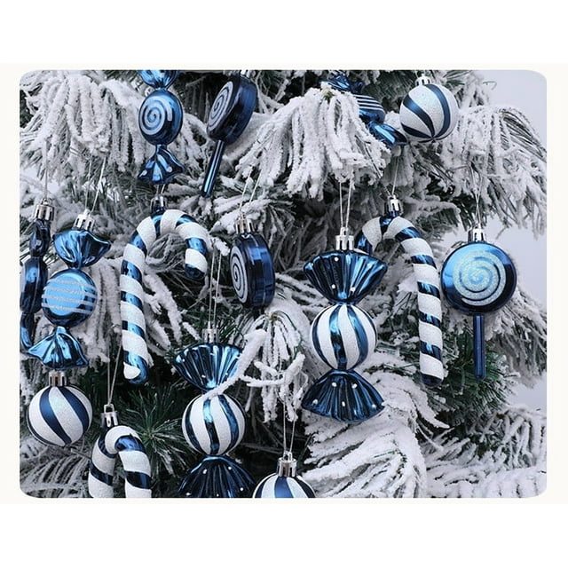 pstuiky Set de regalo de 18 piezas con colgantes de bolas navideñas y accesorios para decorar el árbol de Navidad