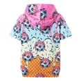 thumbnail image 4 of SOFTCCLO Boys Hoodies Fashion Print Short Sleeve Lightweight Pullover Hoodie Top Pocket Hoodies for Boys Size 4-5Y, 4 of 4