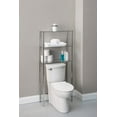 thumbnail image 2 of Home Basics 3 Tier Over the Toilet Space Saver with Tempered Glass Shelves, Chrome, 2 of 6