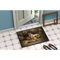 thumbnail image 2 of Fox Family Foxes by the Den Doormat 24x36, 2 of 4