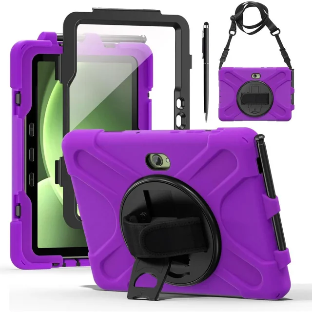 Case for Samsung Galaxy Tab Active5 Pro 2025 / Active4 Pro 2022 / Active Pro 2019 10.1" Shockproof Drop Protection Cover with Screen Protector Pencil Holder Stand Shoulder Strap Stylus Pen
