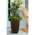 thumbnail image 4 of Southern Patio Newland 21 Inch Square Outdoor Porch Resin Planter, Coffee, 4 of 5