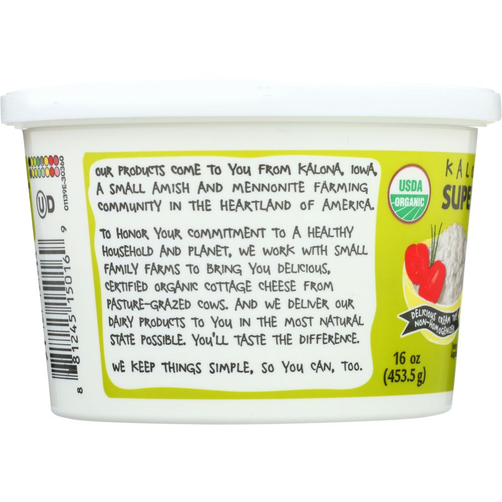 Achetez Kalona Organics 2 Pourcentage De Gros Fromage Cottage Authentique,  16 Onces - 6 Par Cas En Ligne Dans Maroc. 459684793