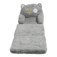 thumbnail image 1 of Cute Cartoon Cat Kids Sofa, Foldable Armrest Chair And Recliner For Baby Toddler, Grey, 1 of 8