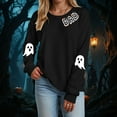 thumbnail image 2 of mgoYE Halloween Womens Clothing Long Sleeve Crewneck Casual Dressy Tops Funny Graphic Halloween Fall Fashion Outfits(Black,XL), 2 of 5