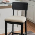 thumbnail image 4 of Linon Jorissen 26 in. Counter Stool - Dark Charcoal/Beige, 4 of 11