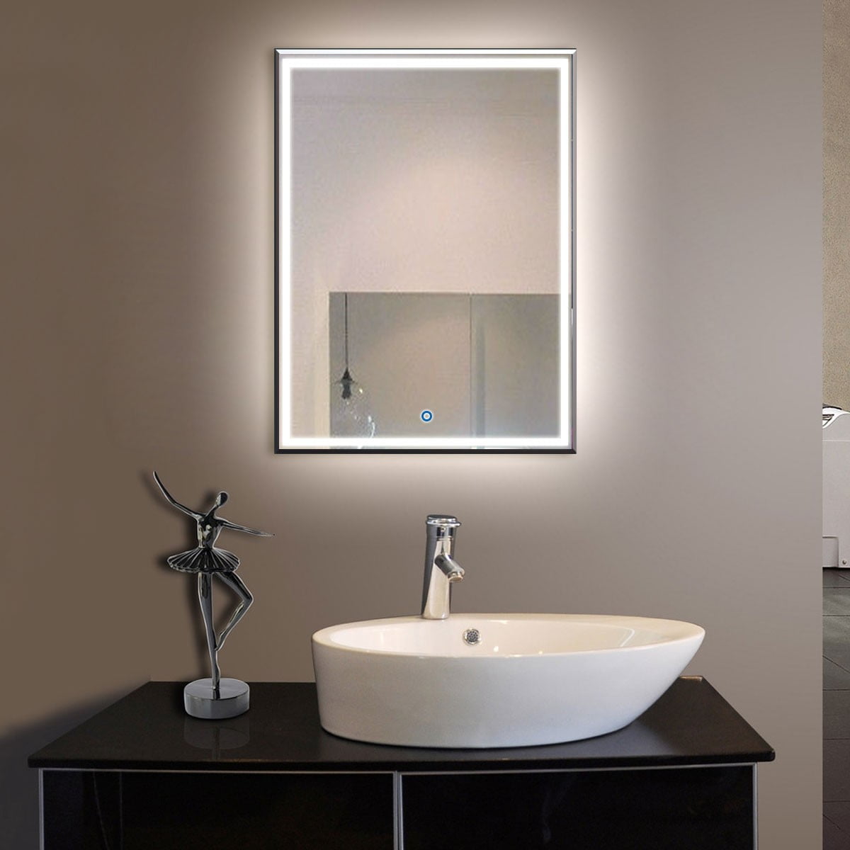 Decoraport Large Touch Bathroom Vanity Lighted Mirror Antifog For Shaving Makeup 28 X 36 C226