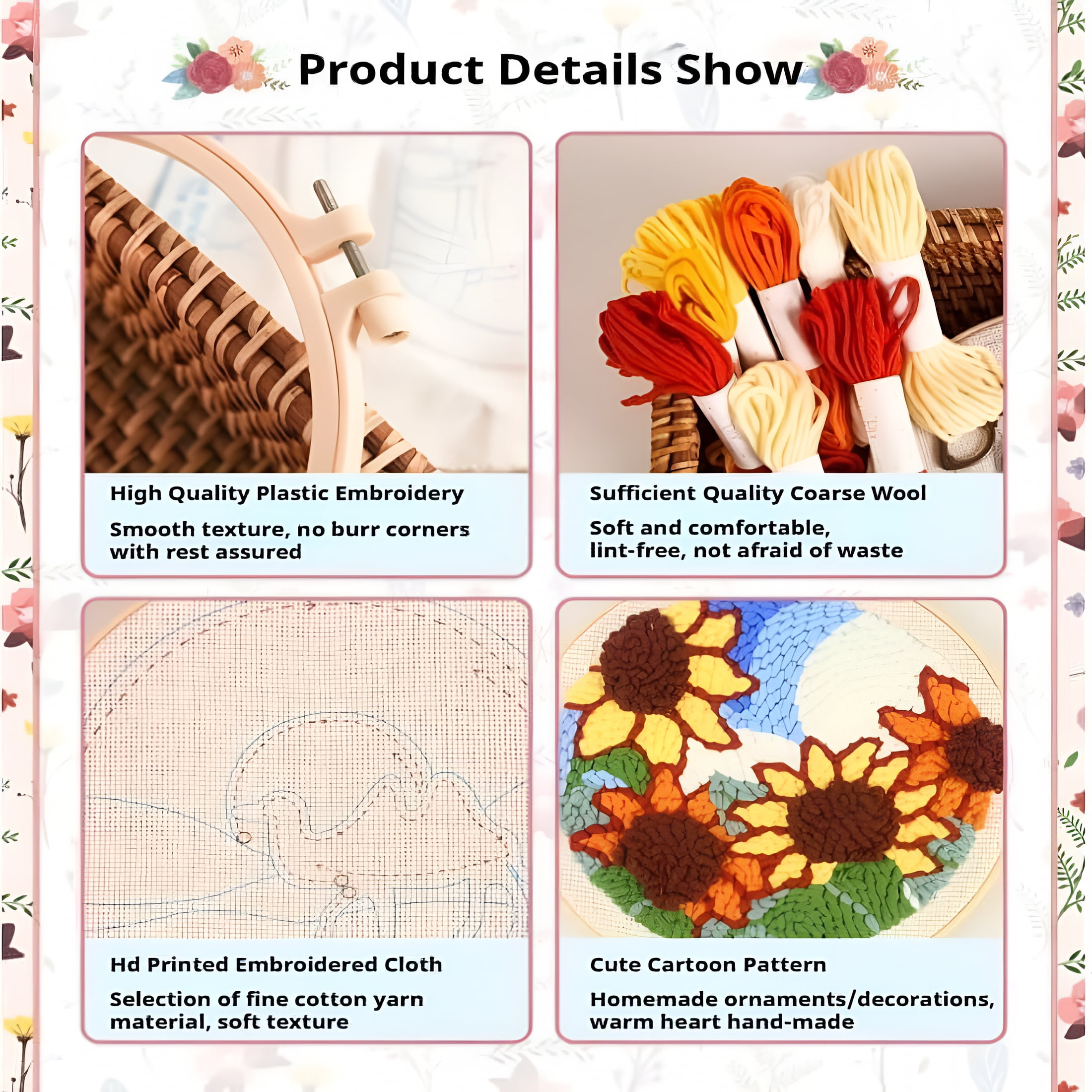 TUWAFE 2026 New Punch Stitch Kit,Punch Needle Kits for Adults Beginner,Healing Weave Punch Stitching Kit for Kids Adults,Punch Needle Kits with Patterns,Tools,Yarns,Hoop
