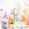 thumbnail image 5 of Yellow Conejo de Pascua hecho a mano, bolsa de conejo, Gnomo, peluche sueco, Tomte, elfo, adornos enanos, decoración navideña de primavera, 5 of 5