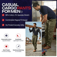 thumbnail image 4 of Alamo Casual Cargo Pants for Men - Stretchable, Regular Fit Cargo Work Pants for Men - 6 Pocket Outdoor Mens Work Pants, 4 of 8