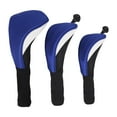 thumbnail image 4 of Colaxi 3 Pieces Golf Headcovers, Golf Covers, Wear Resistant Sleeve with Interchangeable No. Tag for Golf Courses Beginner Blue White, 4 of 8