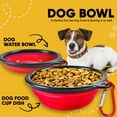 thumbnail image 5 of DOGGYLOVE Collapsible Dog Bowls – Portable Travel Dog Bowls – 34oz Food and Water Bowls for Dogs –with Carabineer Clip for Outdoors, 5 of 7