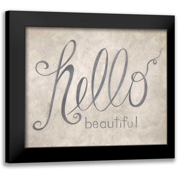 Shamp, Cindy 14x12 Black Modern Framed Museum Art Print Titled - Hello Beautiful