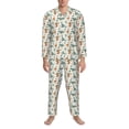 thumbnail image 3 of Sikiie Summer Dinosaur Mens Pajama Set, Soft Warm Long Sleeve Sleepwear, Cozy Button-Down Pjs for Men-Medium, 3 of 7