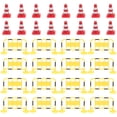thumbnail image 1 of Miangastore 32 Pcs Jouets de Circulation pour Enfants Mini Cônes de Clôture et de Barrage Routier Jouets Éducatifs, 1 of 8