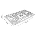 thumbnail image 5 of Parrilla de gas EMPOTRABLE 90 CM Hisense HGH961SS, 5 of 5