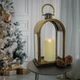 thumbnail image 4 of 22 in. HGTV Home Collection Dome Lantern, Christmas Themed Home Decor, Large, Black & Gold, 4 of 4