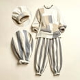 thumbnail image 7 of PNTUTB Fashion Women's Color Block Two Piece Set Crew Neck Long Sleeve Top Harem Pants Loose Casual Comfort Trendy Outfit Sets, 7 of 7