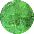 thumbnail image 1 of Ahgly Company Indoor Round Oriental Green Industrial Area Rugs, 5' Round, 1 of 4