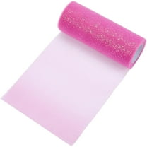 Rainbow Polyester Fabric Sparkling Tulle Roll for DIY Craft Tutu Dress Party Table Decoration Hot Pink 6 inch(152mm) 10yards/roll