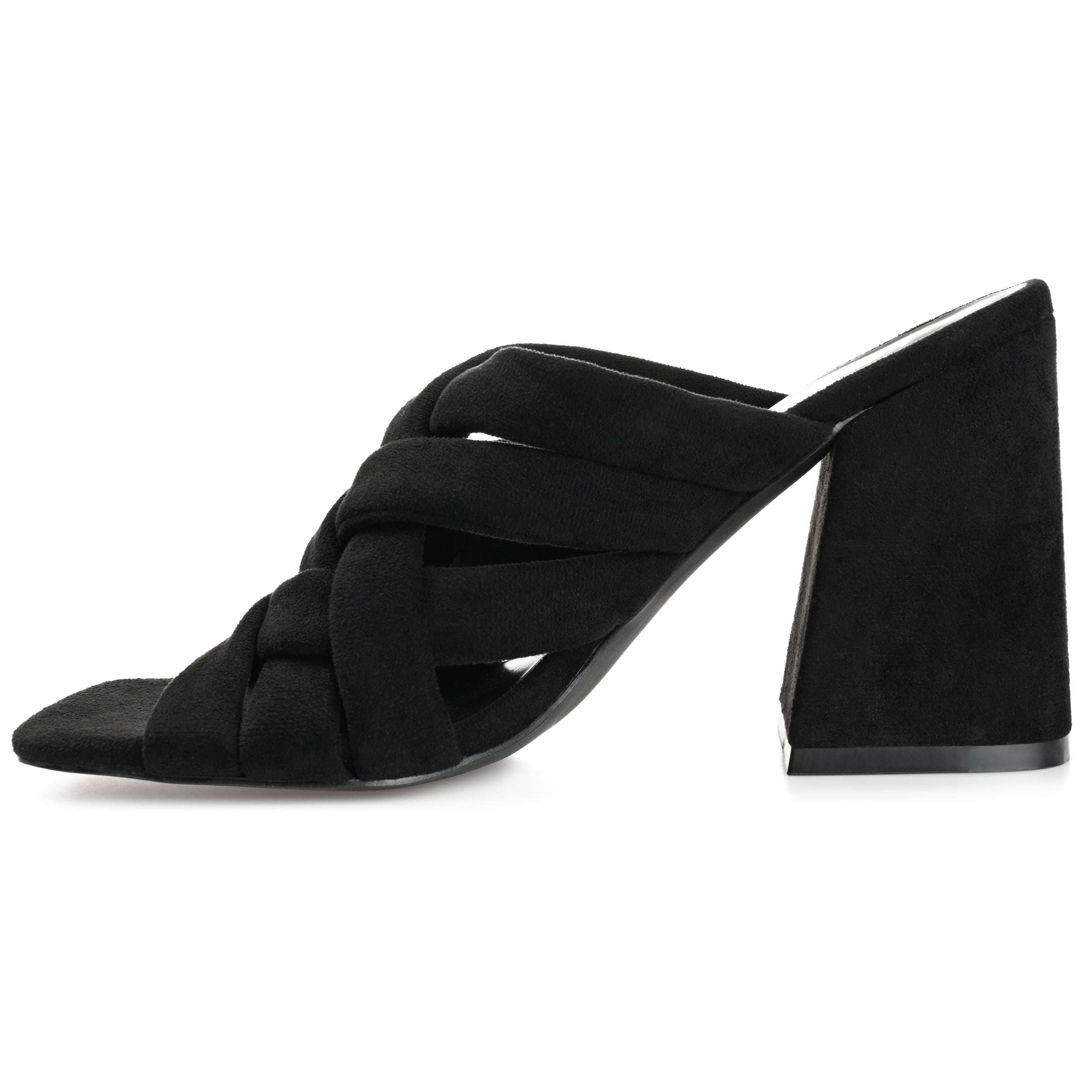 Journee Womens Dorisa Open Square Toe Block Heel Sandals
